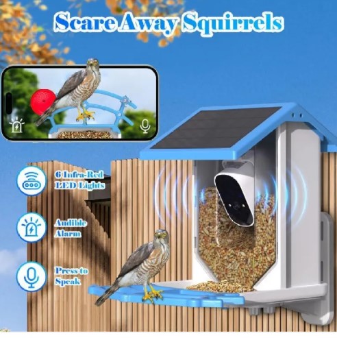 NestCam AI Solar Bird Feeder
